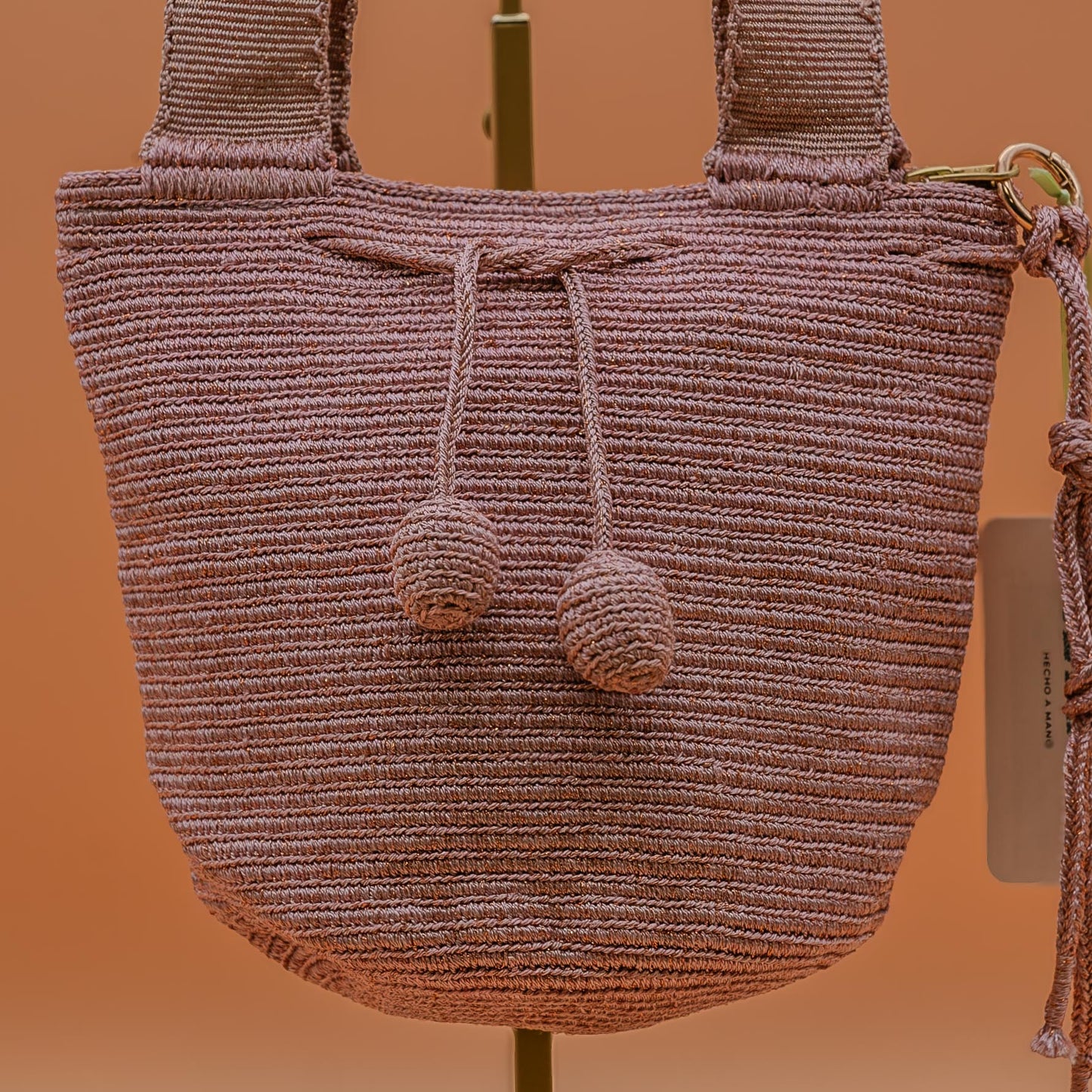 Rosa de Arena Brillante Mini Mochila
