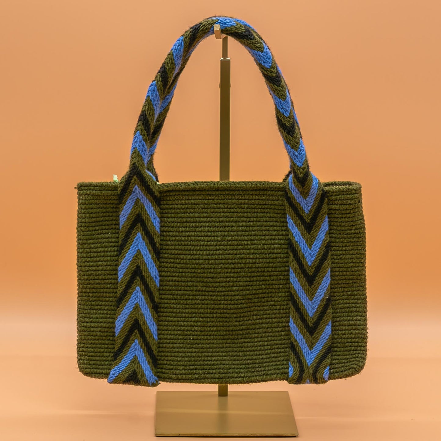 Azul Espiga Mini Mochila