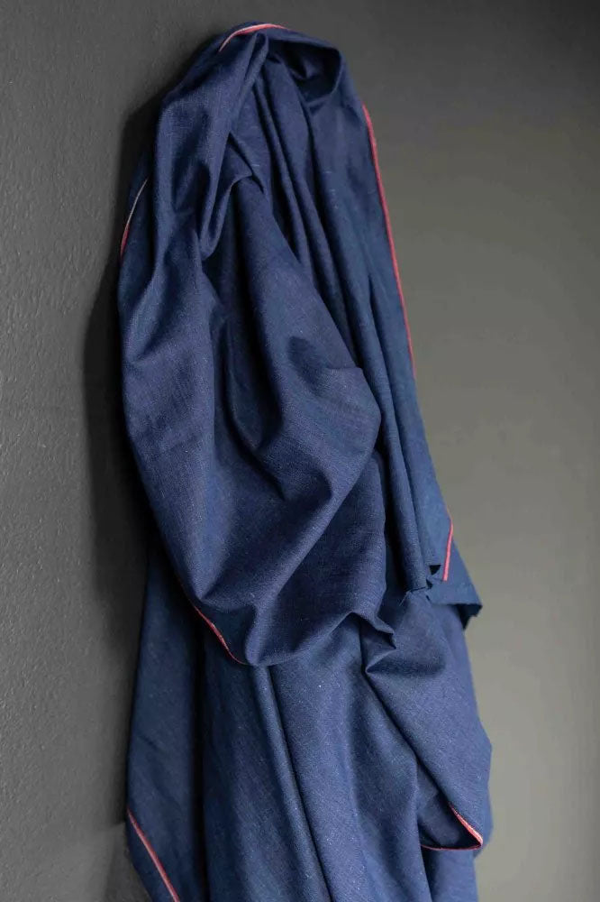 Blue Vine handgewebter Bio-Baumwoll-Chambray