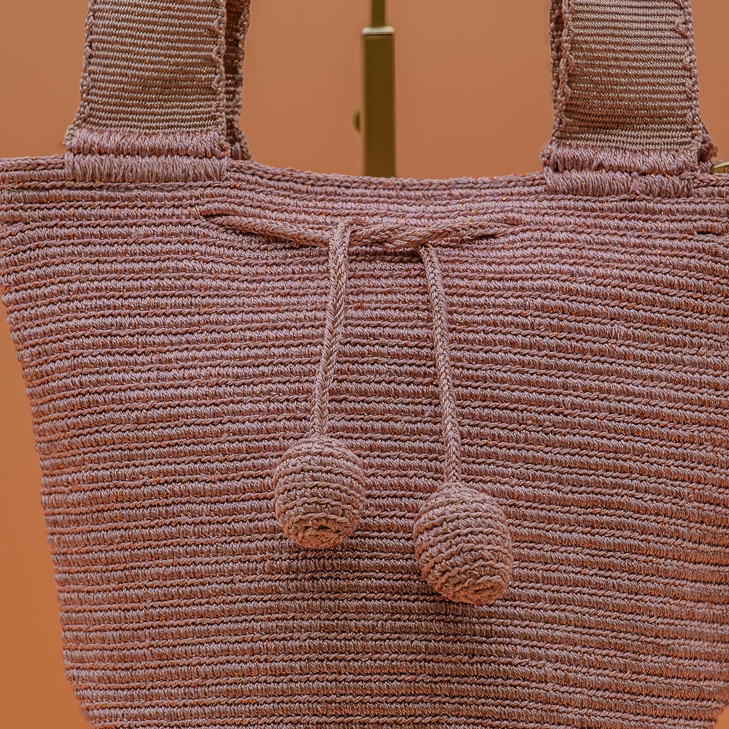 Rosa de Arena Brillante Mini Mochila
