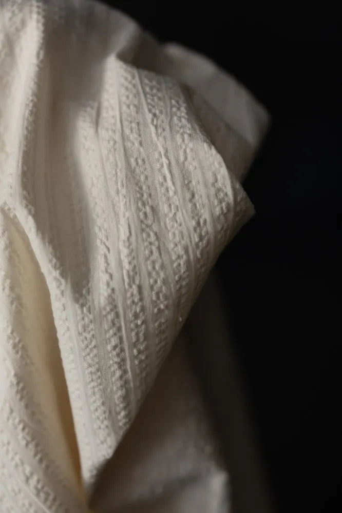 Washed White Bio-Baumwoll-Seersucker