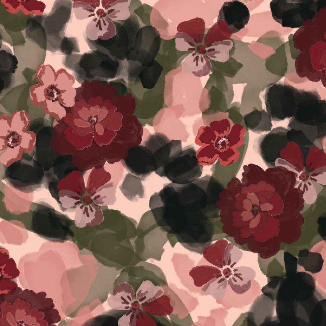 Flower Drips Twill aus Viskose
